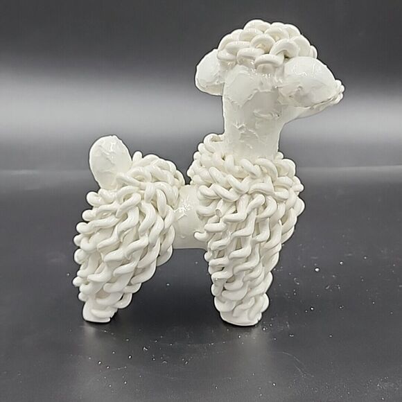 VTG Spaghetti Art French Male Poodle Dog Ceramic MCM Italy Anthropomorphic - Picture 5 of 12